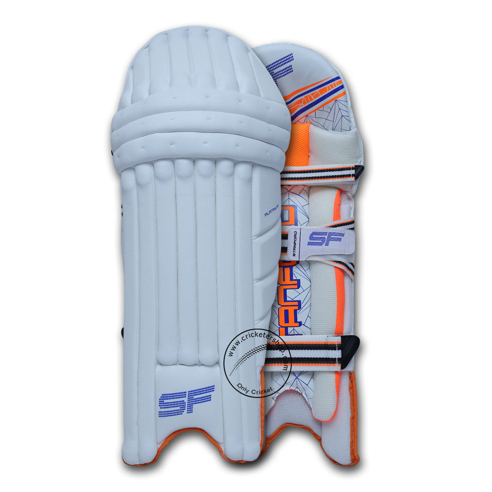 SF Platinum Cricket Batting Leg Guard Pads Mens Size@Composite View