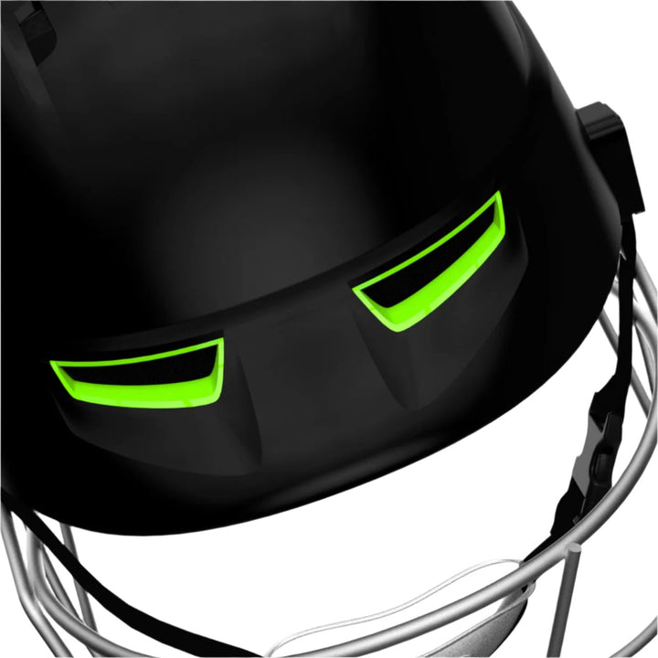 Moonwalkr Mind 2.0 Cricket Helmet Black Color @ Close Up View