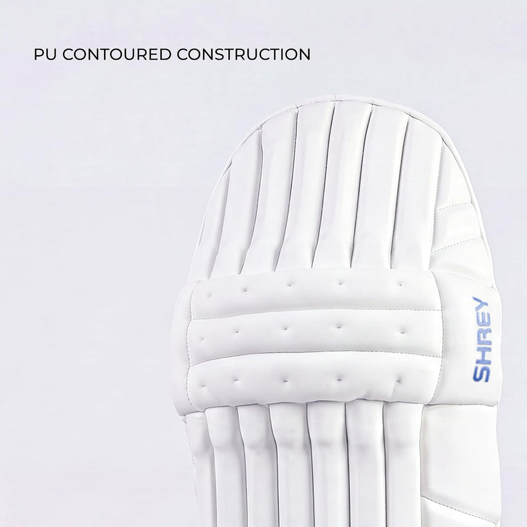 Shrey Chroma Cricket Batting Leg guard White Royal Blue Mens Size