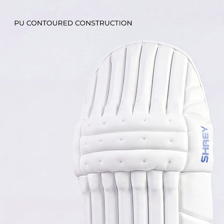 Shrey Chroma Cricket Batting Leg guard White Royal Blue Mens Size