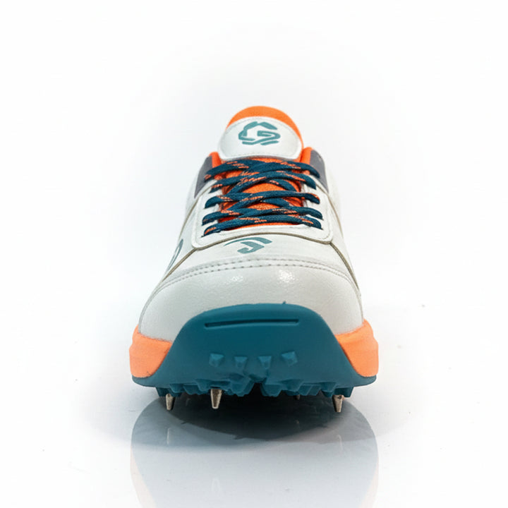 Gowin Nitro Cricket Spikes White Seagreen Shoes