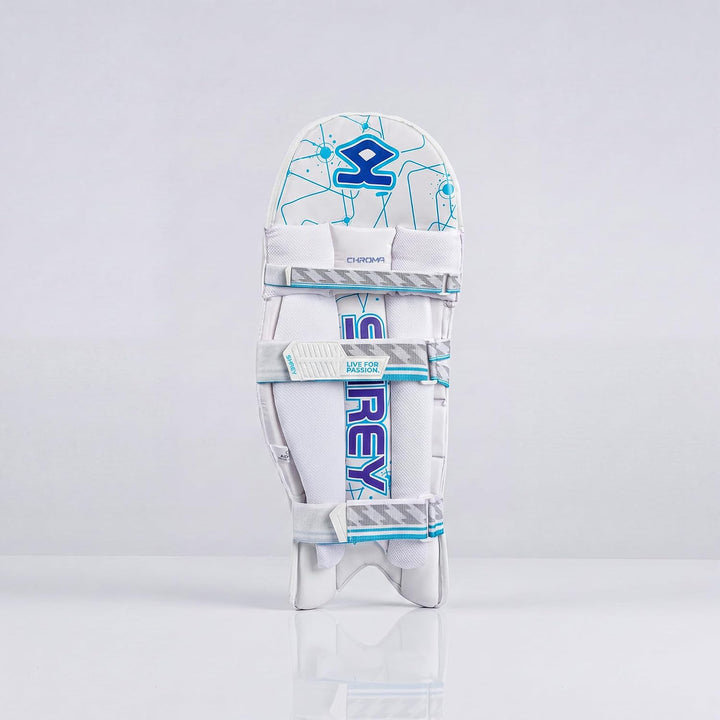 Shrey Chroma Cricket Batting Leg guard White Royal Blue Mens Size