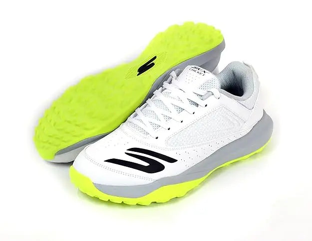 Skechers 214205ID WLM Cricket Shoes White Lime Size