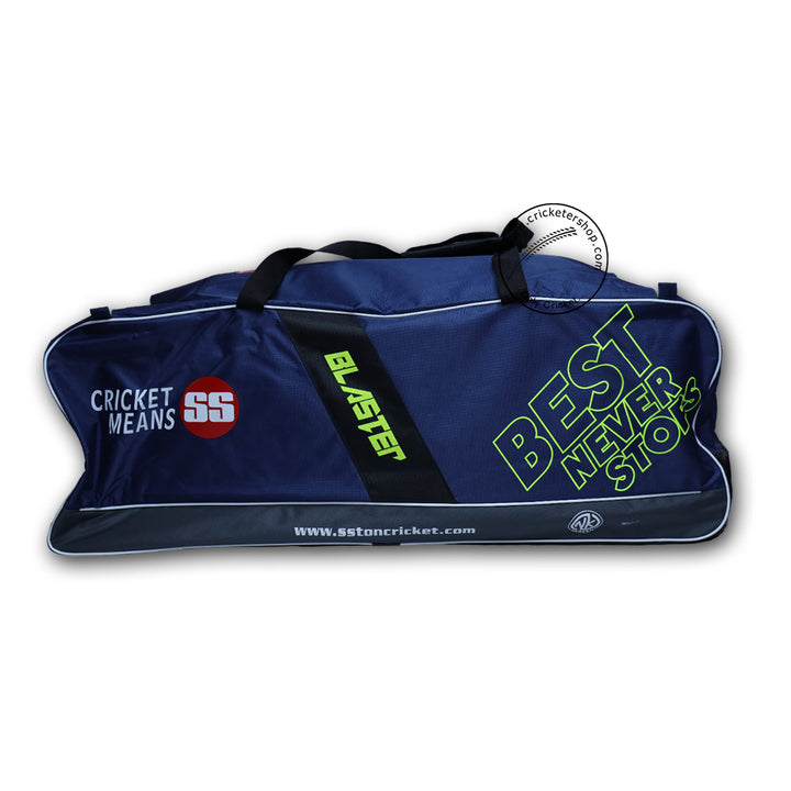 SS Blaster Lime Cricket Kit Bag With Wheel@Side 2  View