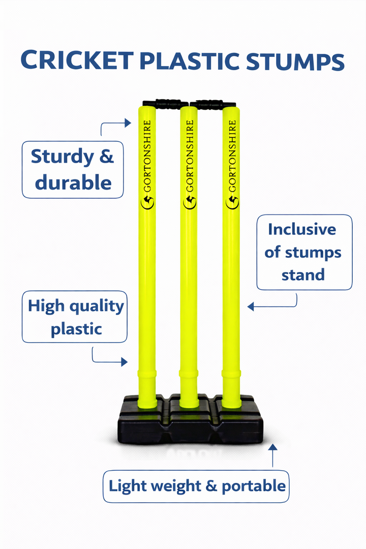 Gortonshire Cricket Plastic Stumps Full Size