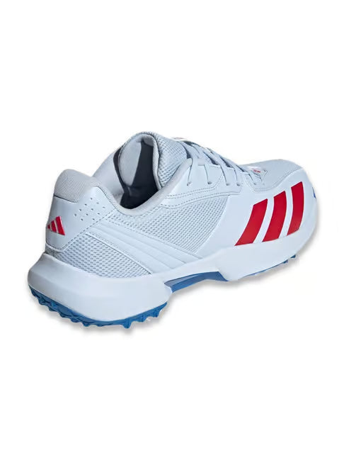 Adidas 22 Yard White Royal Blue Spikes Cricket Shoes @ Back View 1