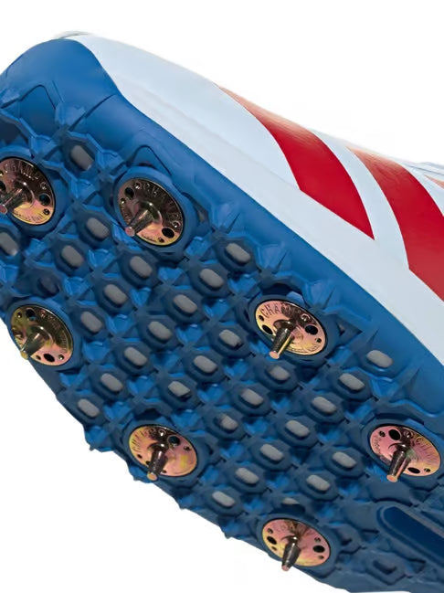 Adidas 22 Yard White Royal Blue Spikes Cricket Shoes @ Sole View 2