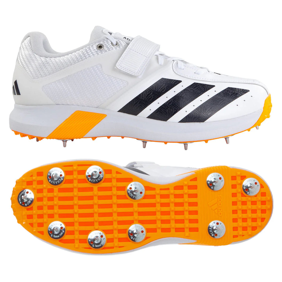 Adidas Adi Power Incurza Spike White Black Cricket Shoes @ Composite View 3