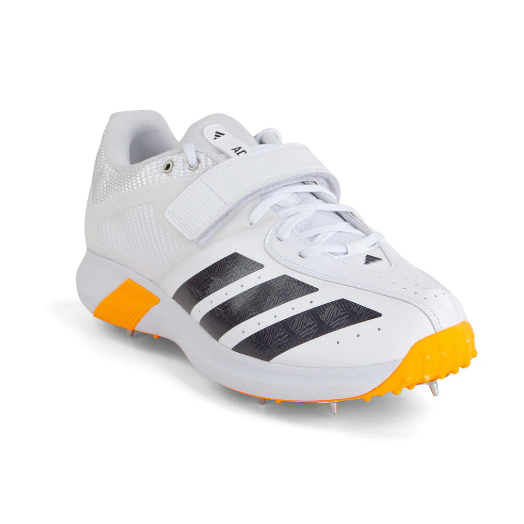 Adidas Adi Power Incurza Spike White Black Cricket Shoes @ Side View
