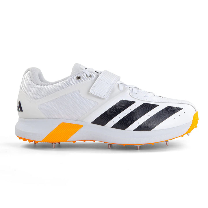 Adidas Adi Power Incurza Spike White Black Cricket Shoes @ Side View 2