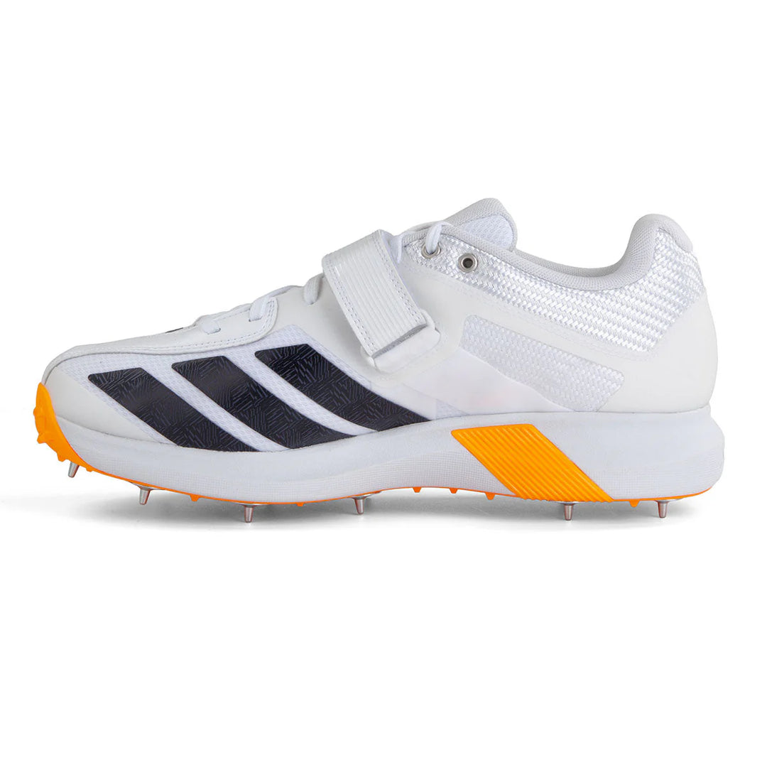 Adidas Adi Power Incurza Spike White Black Cricket Shoes @ Side View 3