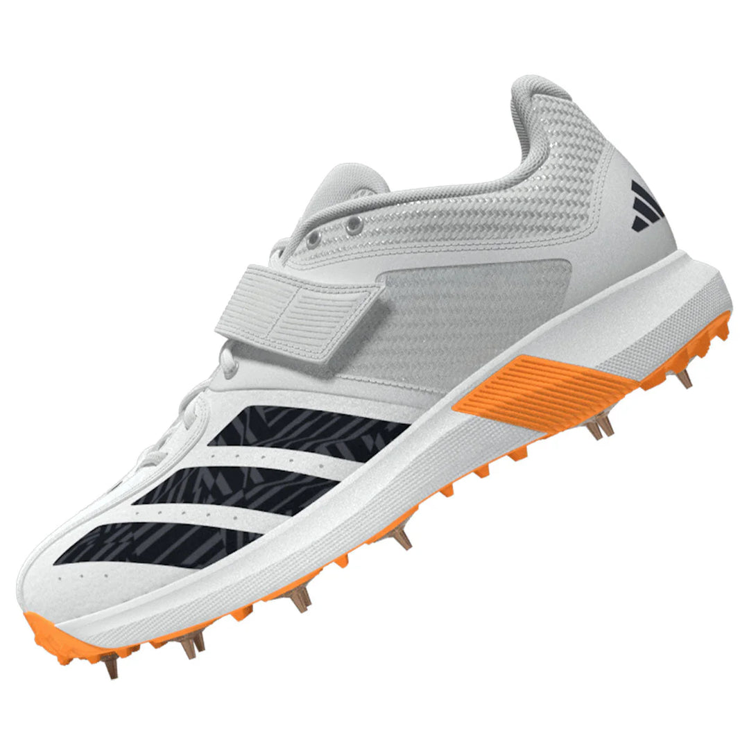 Adidas Adi Power Incurza Spike White Black Cricket Shoes @ Side View 4