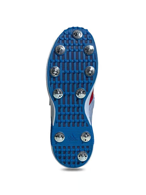 Adidas Adi Power Incurza Spikes White Blue Cricket Shoes @ Sole View 3