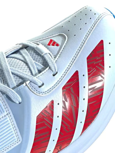 Adidas Adi Power Incurza Spikes White Blue Cricket Shoes @ Top View 3