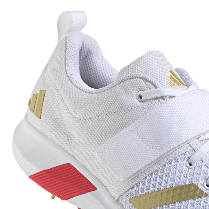 Adidas Adi Power Vector 20 Spikes Cricket Shoes Red and Gold @ Back Side View