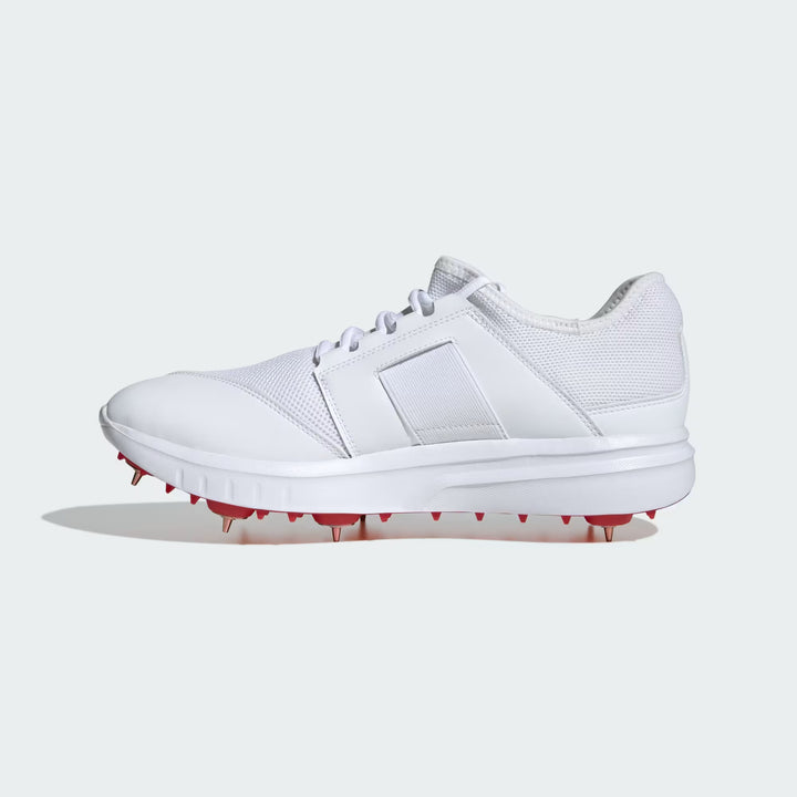 Adidas Howzat Spike 20 White/Gold Cricket Shoes@front view3