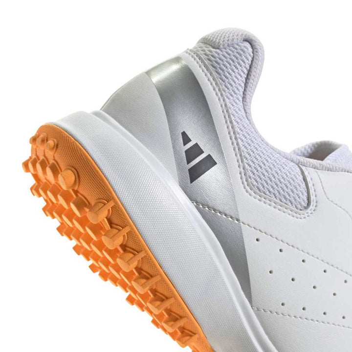 Adidas Howzat White Black Orange Rubber Cricket Shoes @ Side Close up You 2