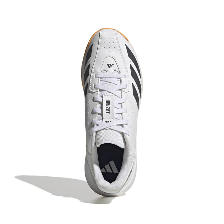 Adidas Howzat White Black Orange Rubber Cricket Shoes @ Top View