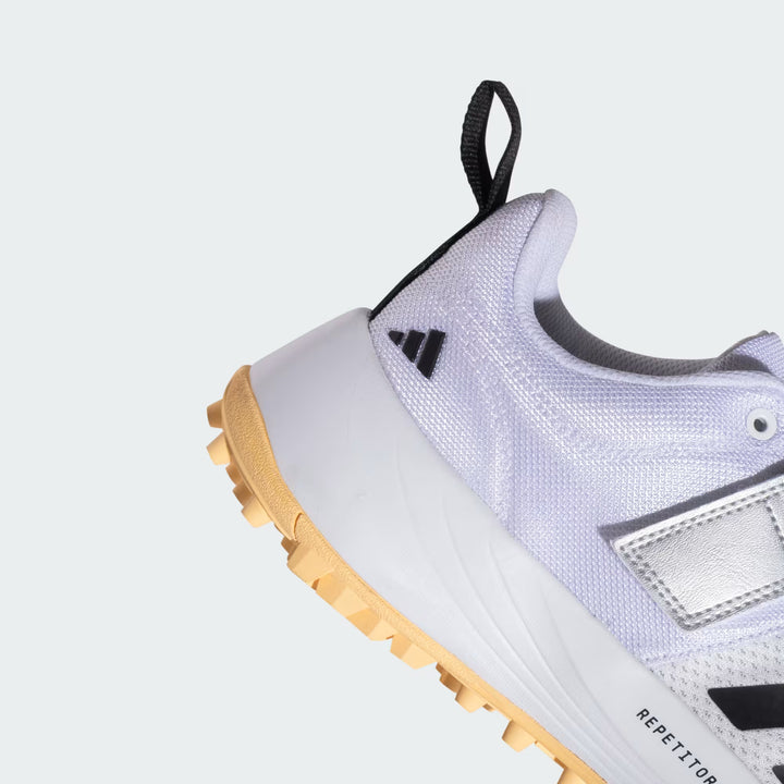 Adidas Scorerun 2.0 Cloud Tangerine White Core Black Rubber Cricket Shoes @ Back Side View