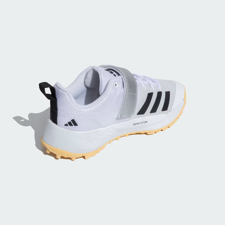 Adidas Scorerun 2.0 Cloud Tangerine White Core Black Rubber Cricket Shoes @ Back Up View 3