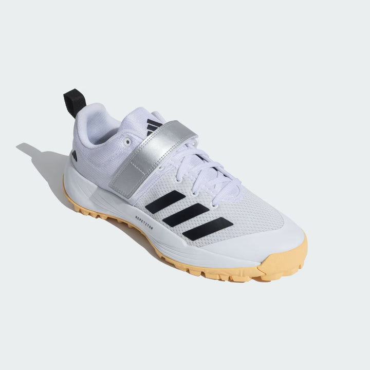 Adidas Scorerun 2.0 Cloud Tangerine White Core Black Rubber Cricket Shoes @ Side View