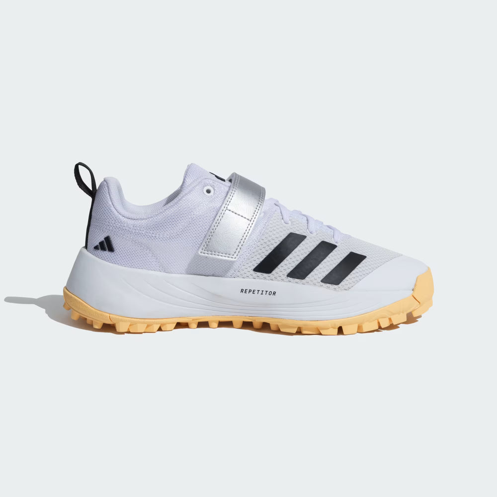 Adidas 22 Yard Cloud White Aurora Onix Core Black Spikes Cricket Shoes Adidas 22 Yard Cloud White Aurora Onix Core Black Spikes Cricket Shoes