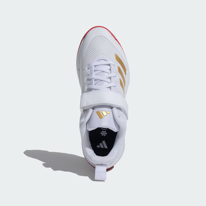 Adidas Scorerun 2.0 Cloud White Gold Rubber Cricket Shoes @ Front View 5