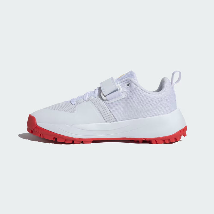 Adidas Scorerun 2.0 Cloud White Gold Rubber Cricket Shoes @ Side View 4