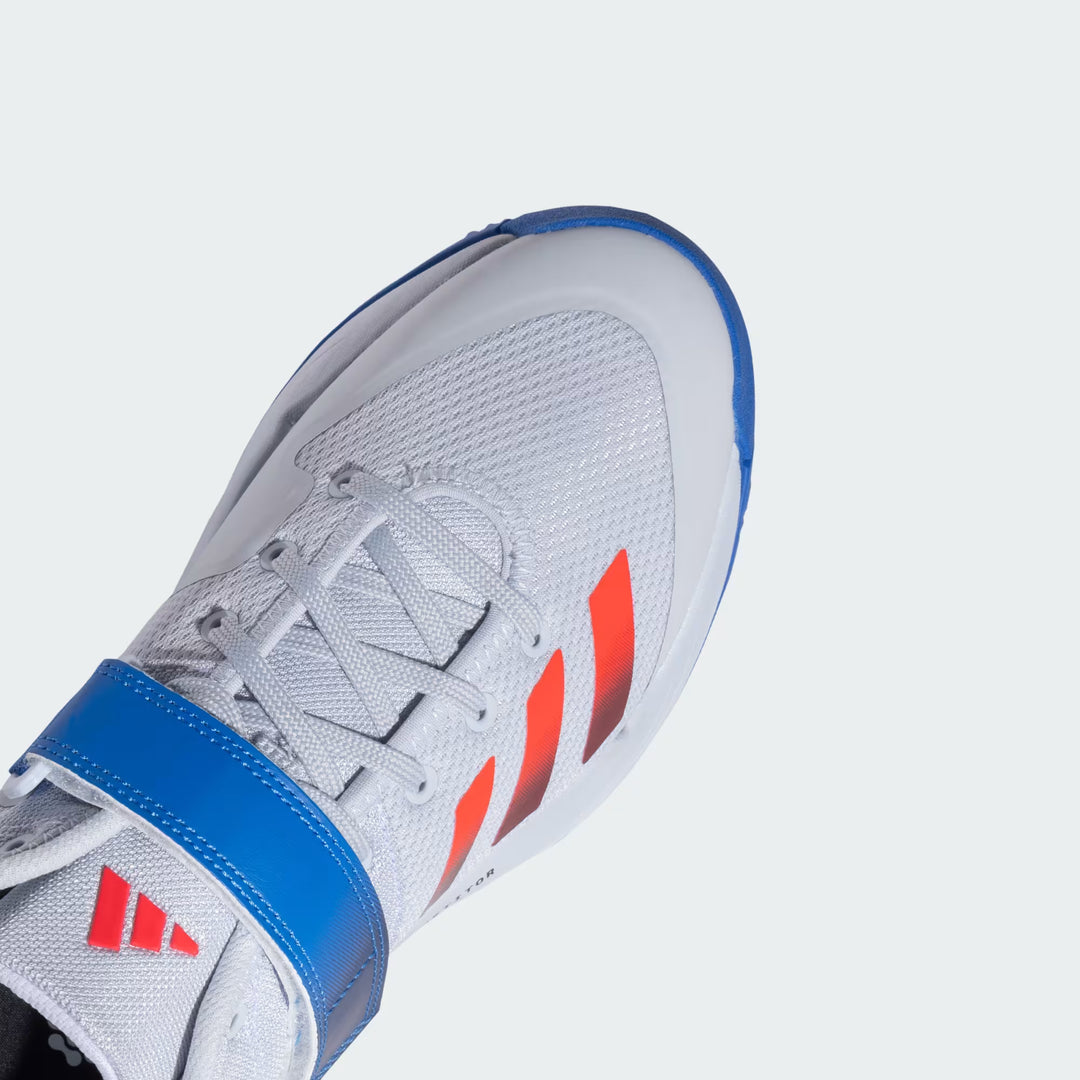 Adidas Scorerun 2.0 Halo Blue Lucid Red Bright Royal Rubber Cricket Shoes @ Front View 3