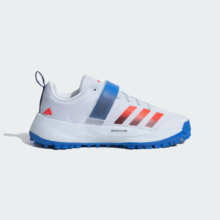 Adidas Scorerun 2.0 Halo Blue Lucid Red Bright Royal Rubber Cricket Shoes @ Side View 2