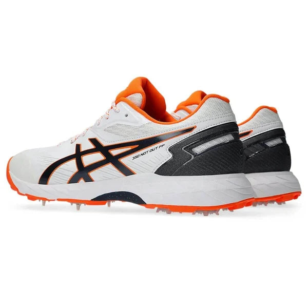 Asics 350 Not Out FF Spikes White Midnight Cricket Shoes Size @ Back View