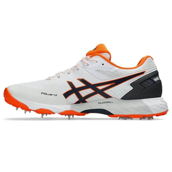 Asics 350 Not Out FF Spikes White Midnight Cricket Shoes Size @ Side View