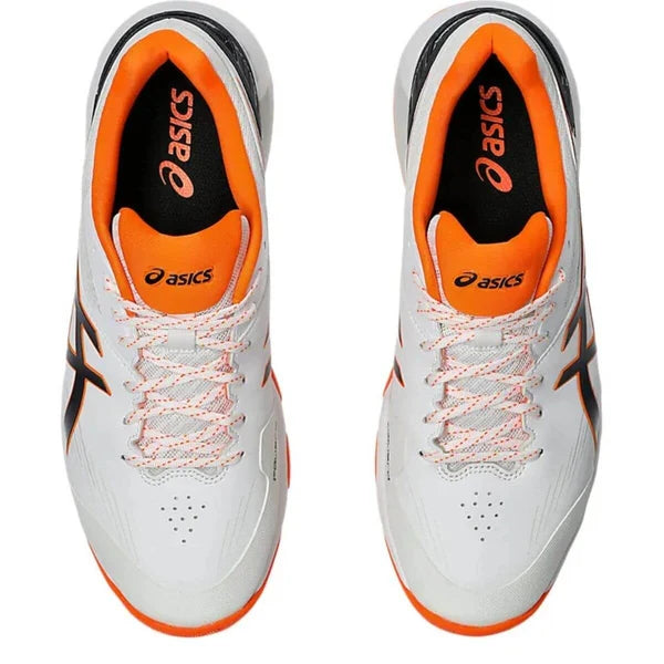 Asics 350 Not Out FF Spikes White Midnight Cricket Shoes Size @ Top View
