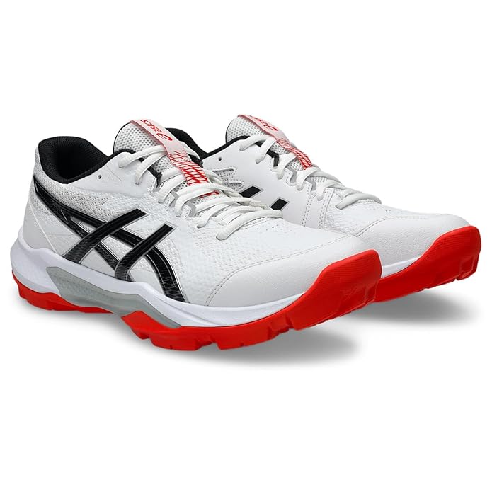 Asics GEL Peake 3 Cricket Shoes White Black @ Composite View