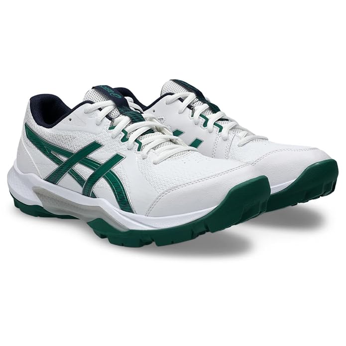 Asics GEL Peake 3 Cricket Shoes White Dark Teal @Composite View