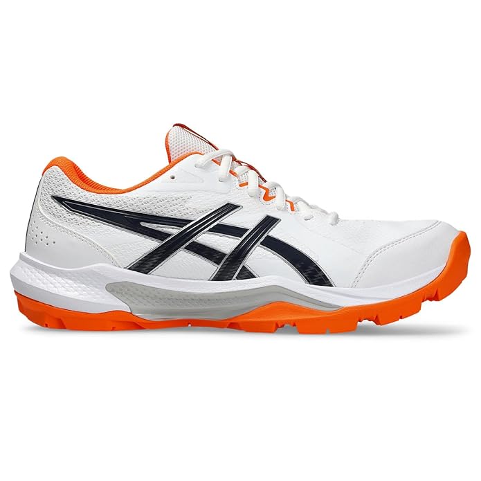 Asics GEL Peake 3 Cricket Shoes White Midnight @ Side View