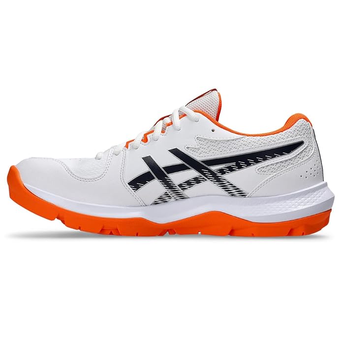 Asics GEL Peake 3 Cricket Shoes White Midnight @ Side View 2