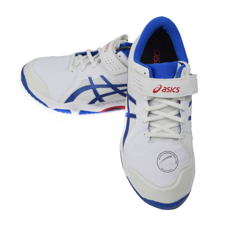 Asics GEL Speed Menace FF White /Tune Blue Cricket Shoes @ Top View