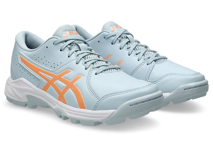 Asics Gel Peake 2 GS Rubber Kids Cool Gray Bright Sunstone Shoes Size@front view
