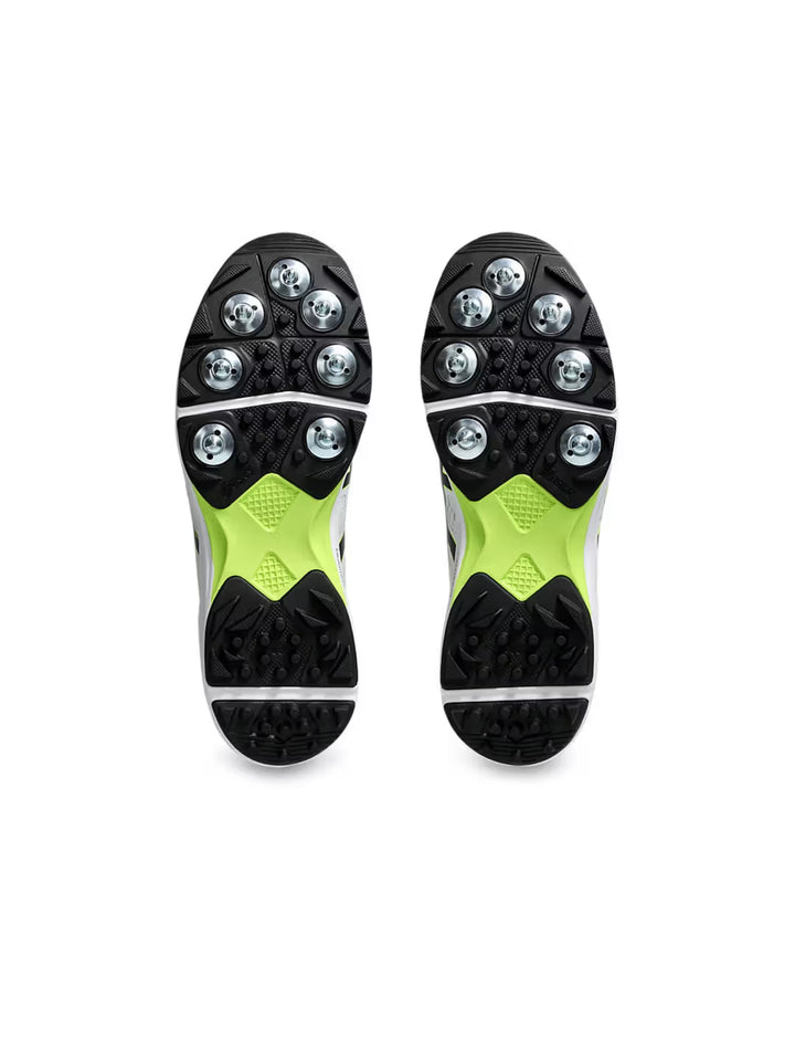 Asics Strike Rate FF White Black Cricket Shoes Size @ Sole View