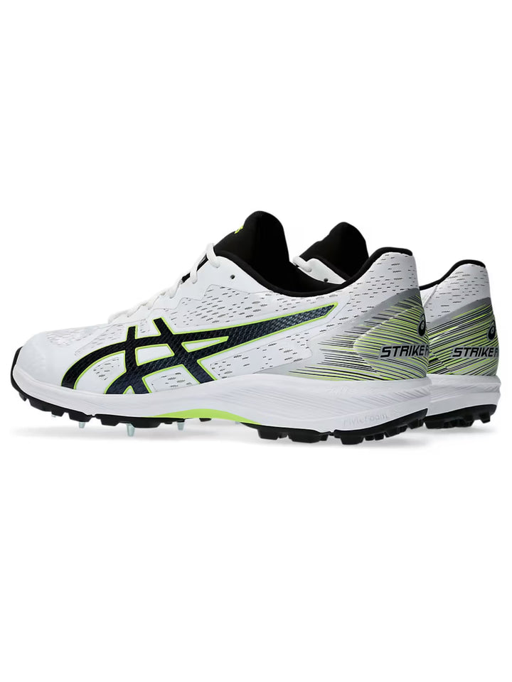 Asics Strike Rate FF White Black Cricket Shoes Size @ Sole View 3