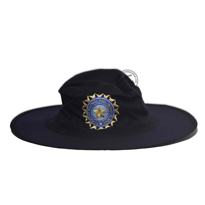 BCCI Cricket Hat Black Colour @ Front View