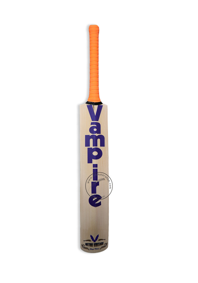 BAS Vampire MSD Retro Vintage Player Edition English Willow Cricket Bat Size SH @ Back View