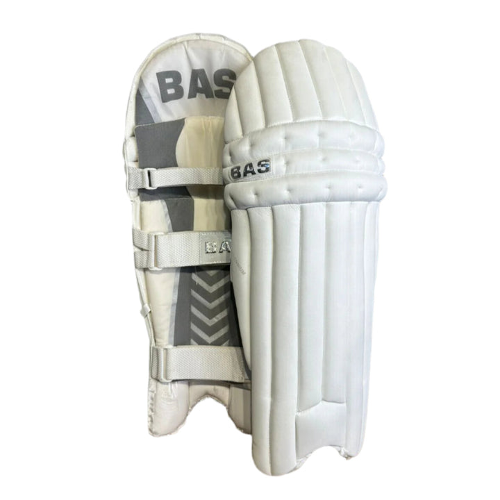 Bas Vampire Millennium Cricket Batting Leg Guard Pads Mens Size@front view 1