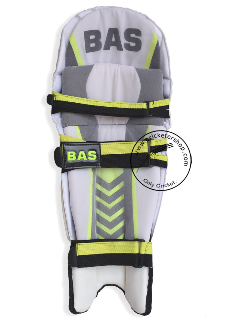 Bas Vampire Millennium Cricket Batting Leg Guard Pads Mens Size @ Back View