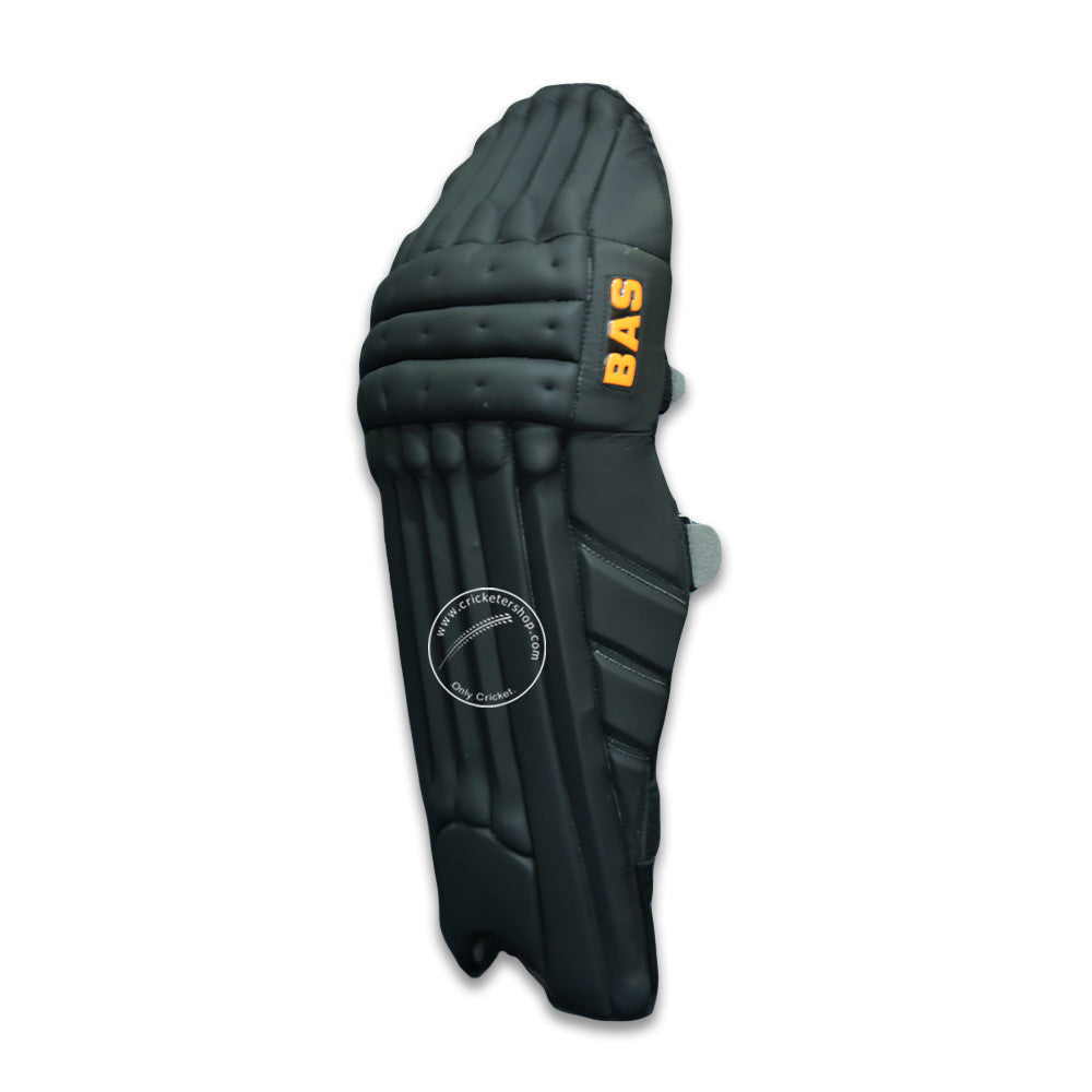 Bas Vampire Player Series Black Coloured Cricket Batting Leg Guard Pads Mens Size @ Side View