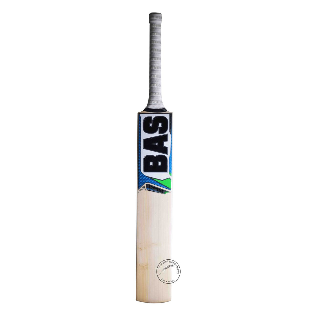 Bas Vampire Supreme English Willow Cricket Bat Size SH @ Front View