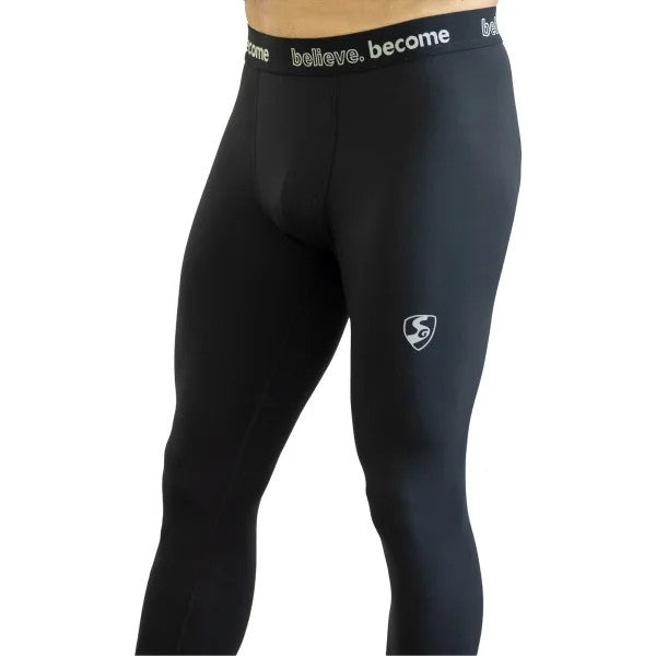 SG Xtreme Cricket Compression Pant Black Size @ Side View