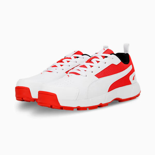 Puma 22 FH 10780602 Cricket Rubber Shoes Red White Size @ Side View