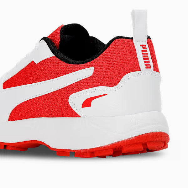 Puma 22 FH 10780602 Cricket Rubber Shoes Red White Size @ Back View